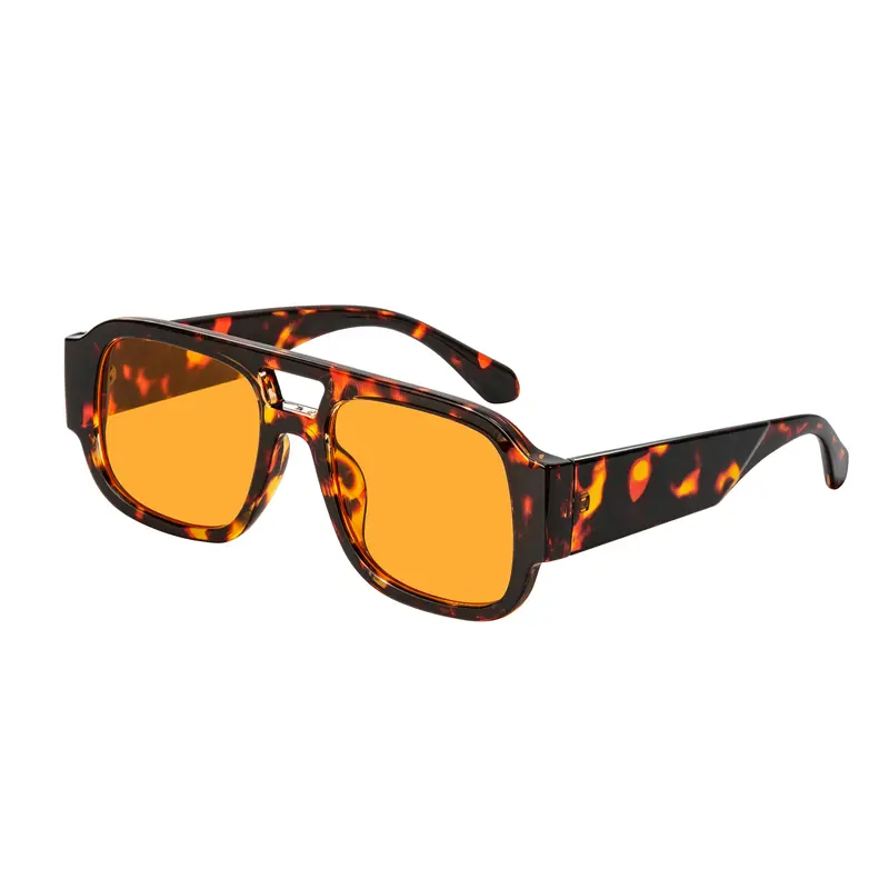 GOECI Women's Polarized Aviator Sunglasses - Tangle-Free Geometric Double Beam Frame, UV400 UV Block Lenses, Driving/Beach Casual Shades, Unisex Sunglasses for Women
