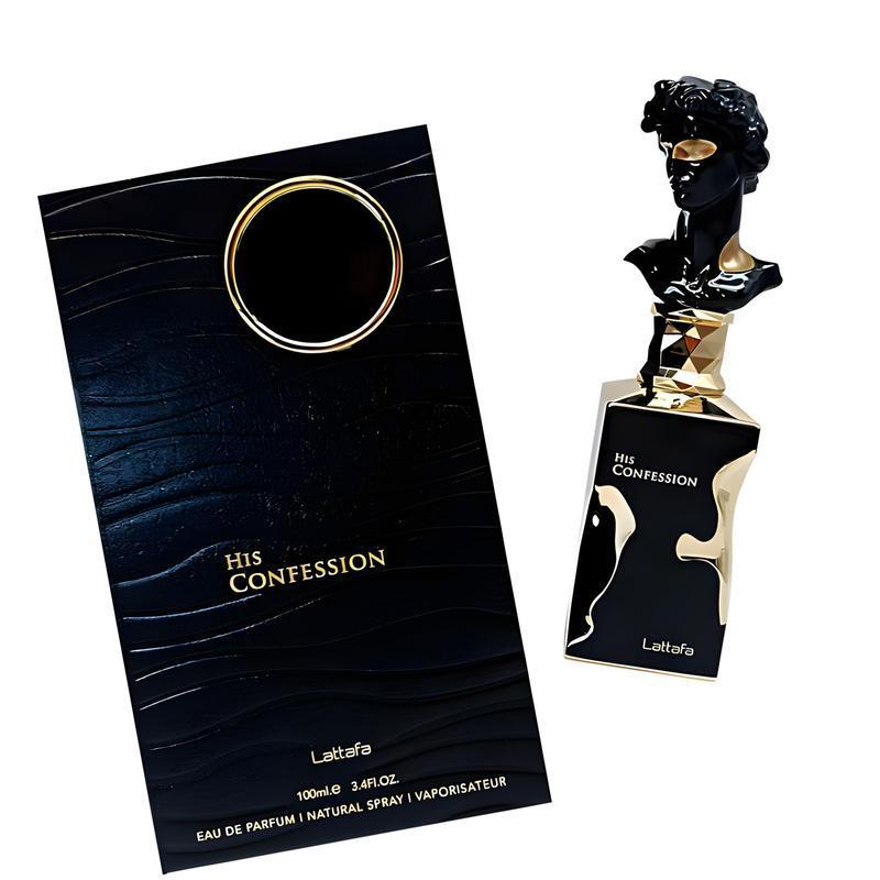 Lattafa His Confession for Men Eau de Parfum Spray, 3.4 Ounce / 100 Ml