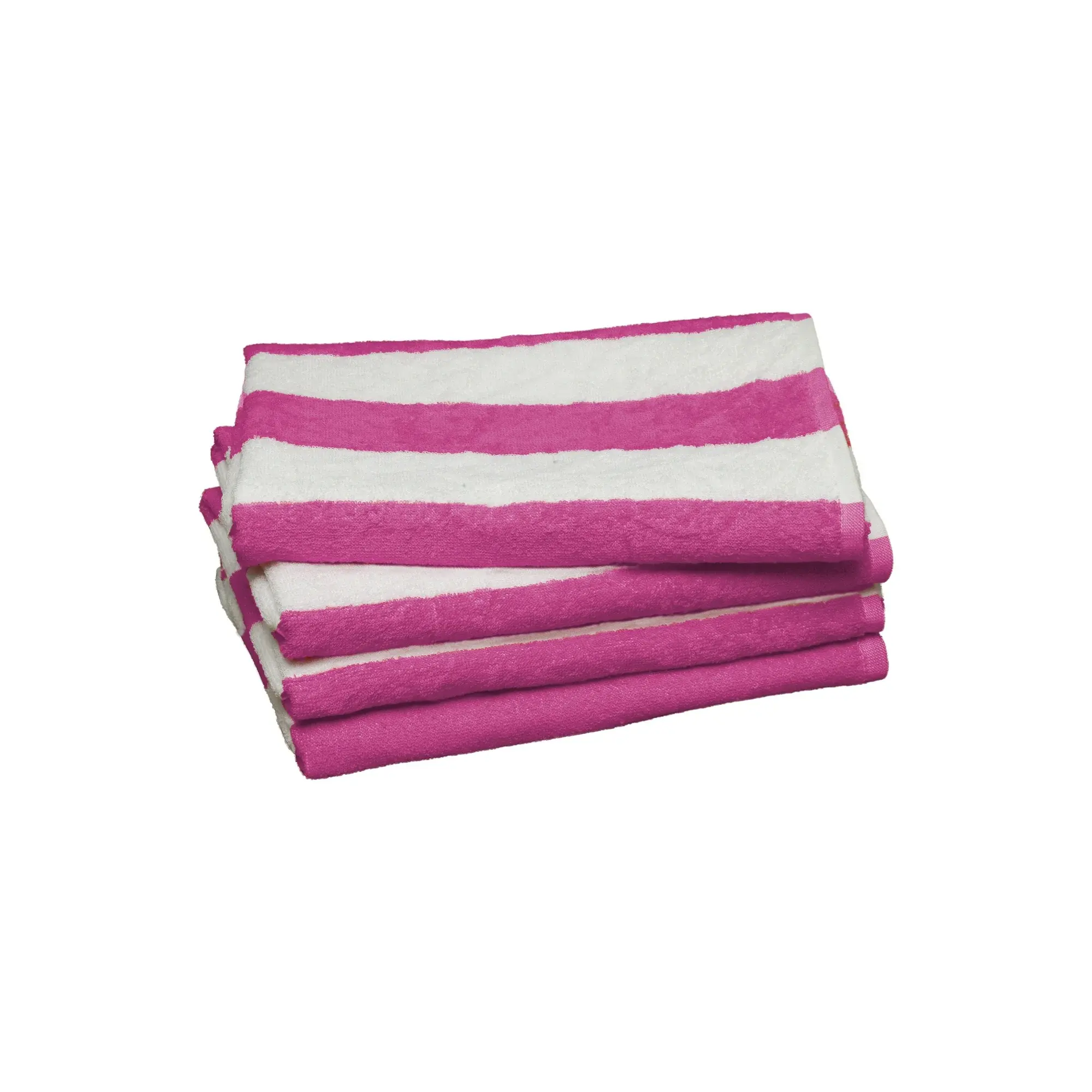 (4 pack) Mainstays Pink & White Cabana Stripe Beach Towel, 28" x 58"