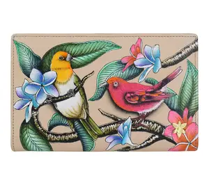 Anushcka Painted Leather Two-Fold Wallet