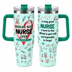 Nurse Appreciation Gifts, Nurse Gifts for Women, Nurse Week Gifts for Women, Nursing Tumbler, Mothers Day Gift for Nurses Female 40 Oz Tumbler with Handle and Straw