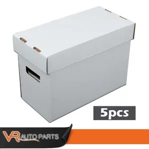 5-Pack High-Quality White Short Comic Storage Organiser Boxes, Fit for Comic Collection Organization, Holds 150-175 Comics (150+ Capacity)