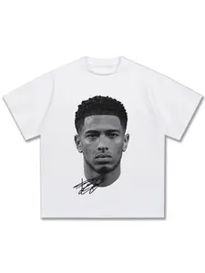 Summer new men's top Bellingham men's standard football T-shirt sports shirt casual breathable retro street wear fashionable oversized casual T-shirt