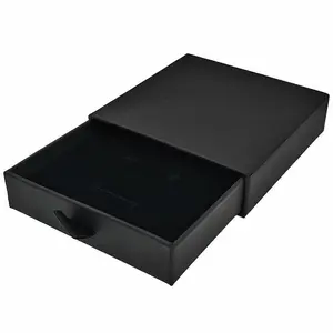 1/2/4/10-piece cardboard jewelry boxes, drawer-style, black cardboard jewelry gift boxes with black sponge, stackable jewelry gift boxes, bulk for necklaces, bracelets, earrings, jewelry gift storage and display