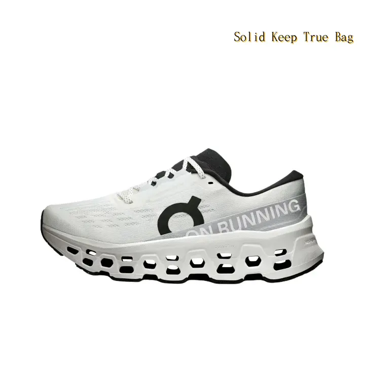 White Black Two-Tone Running Shoes, Streetwear Style Breathable Mesh Athletic Sneakers with Unique Hollow Sole, Unisex Shock Absorbing Casual Footwear