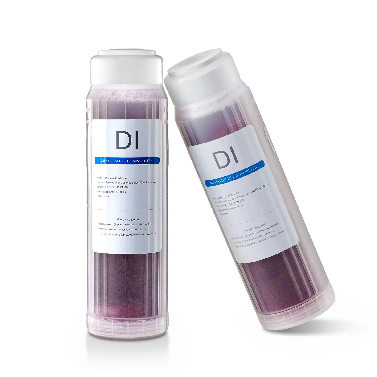 【summerfinds】VEVOR Deionized Filter for Spotless Car Wash System, 2 x 0.5L Color Changing DI Resin Filter Replacement - Compatible with PRS-101XC Deionized Water System for Cars RVs Windows
