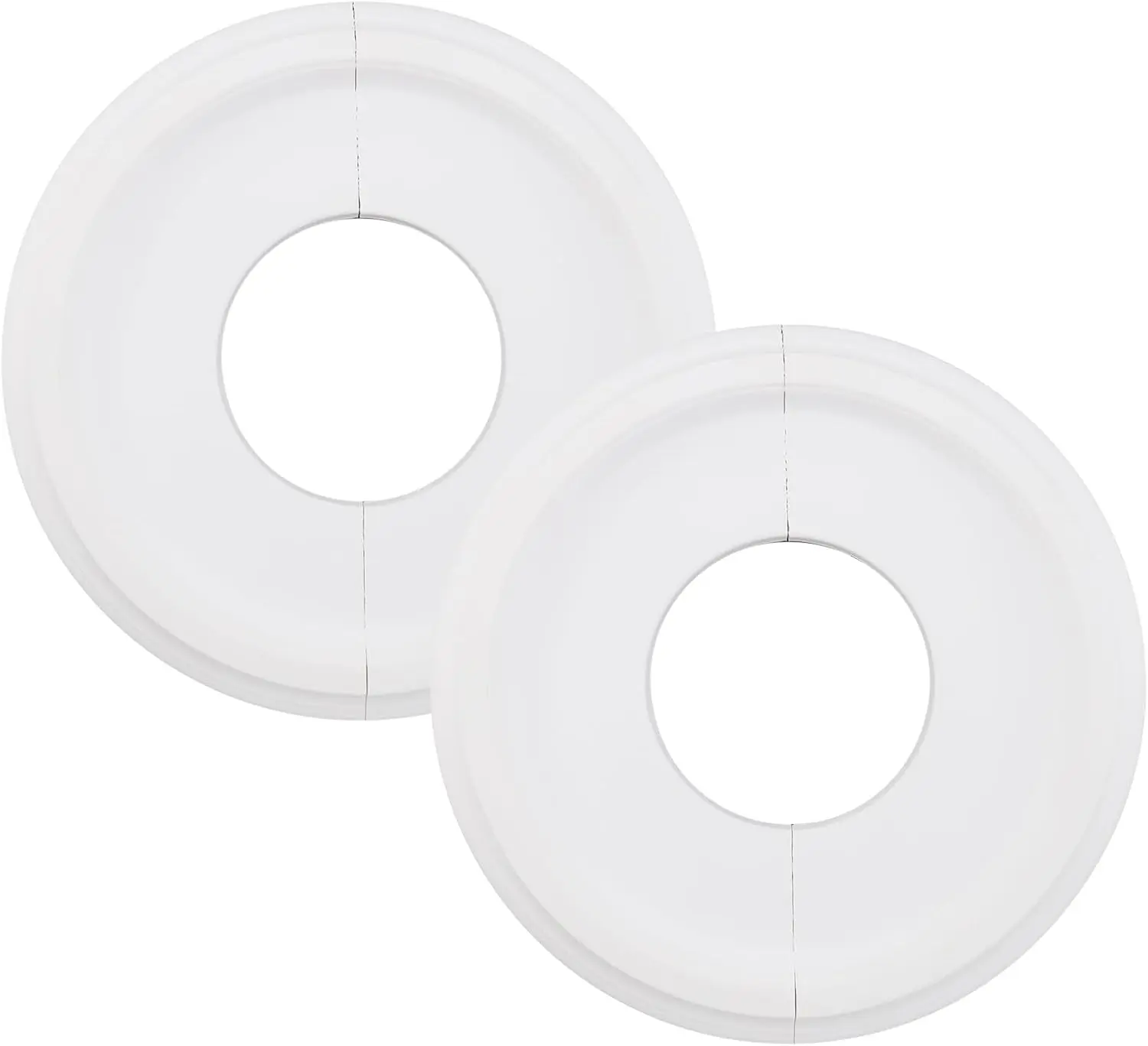 2PCS White Split Ceiling Medallion 9.84" PU Round Lighting Ceiling Medallion Ring Home Lighting Ceiling Medallions for Light Fixtures and Ceiling Fans