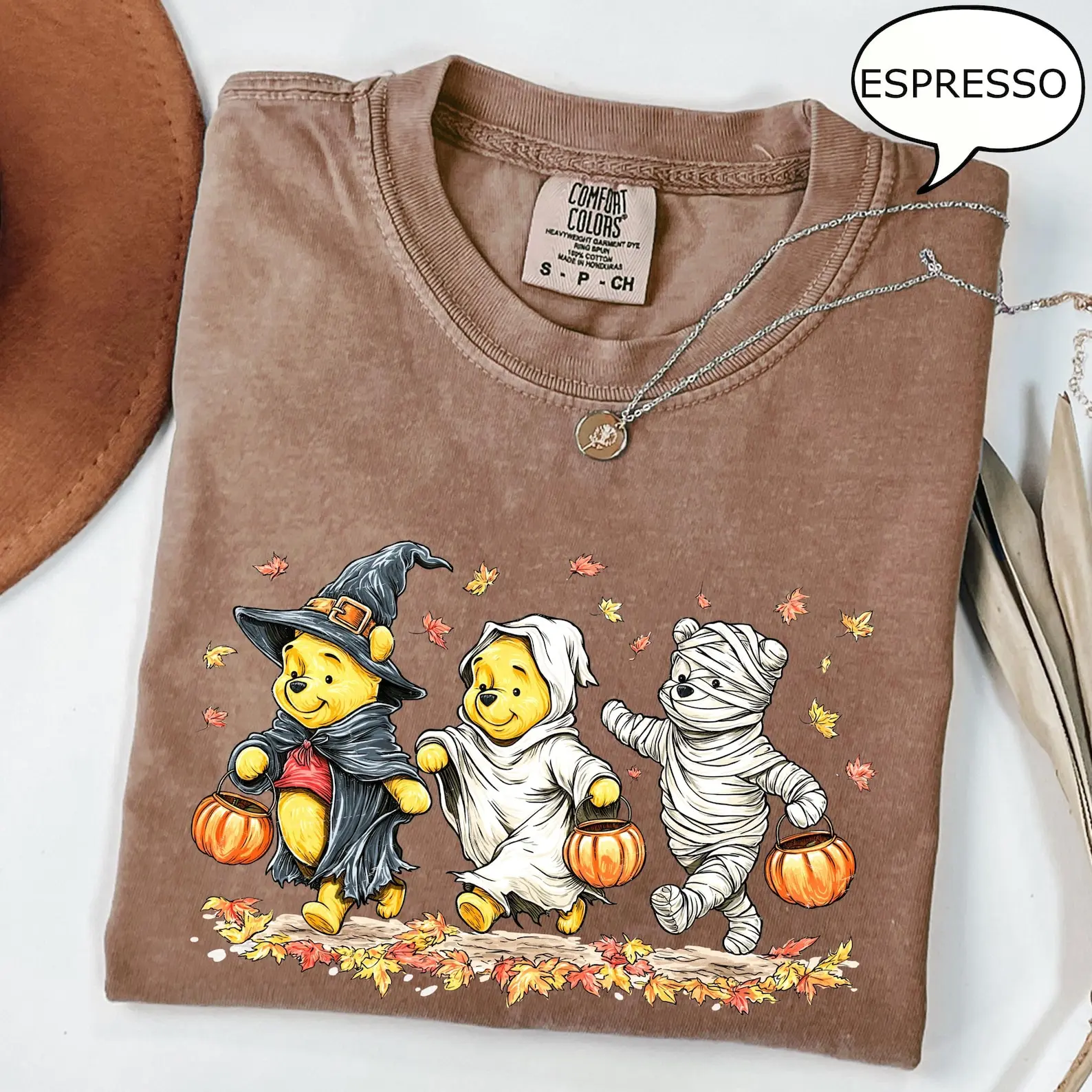 Comfort Colors Pooh Bear Halloween T-shirt, Ghost Pooh Halloween Shirt, Retro Pooh Ghost Shirt