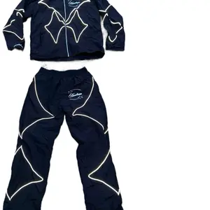 Winbreaker Tracksuit - Men's Active Wear Set with Zipper Closure & Piping Design