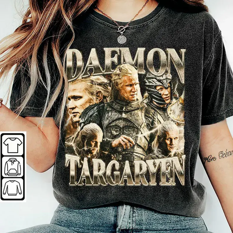 DAEMON TARGARYEN Unisex T-Shirt - Retro Daemon Targaryen Graphic Tee - TV Series Shirt - Daemon Targaryen Merch