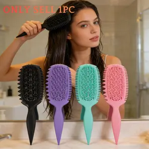 Volumizing Curl & Detangling Hair Brush – Wide Vent Brush for Wet & Dry Hair, Ergonomic Handle, Precise Sectioning & Fast Drying, 4 Colors