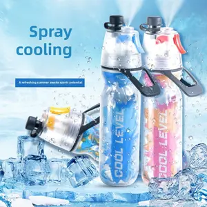 500ml sports spray water cup, one-touch spray cooling cup, anti-fall and leak-proof, portable and large capacity, suitable for outdoor activities and fitness cycling cooling spray bottle, Sports Drinking Bottle