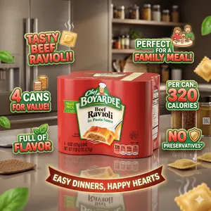 Chef Boyardee Beef Ravioli, 15 oz, 4 Pack