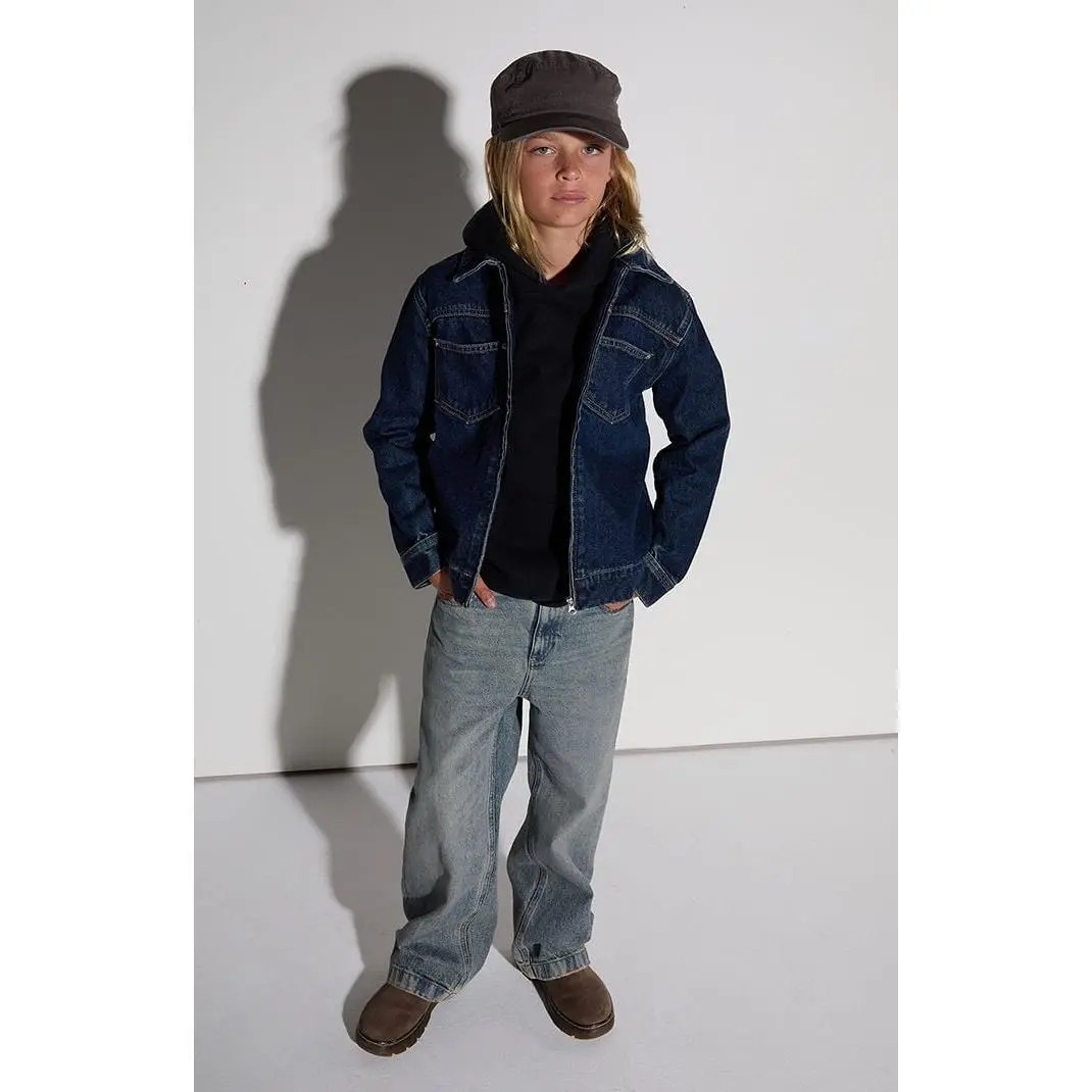 PacSun Kids Tint Indigo Baggy Jeans - Comfortable Fit, Versatile Style, Ideal for Kids, Lightweight Design