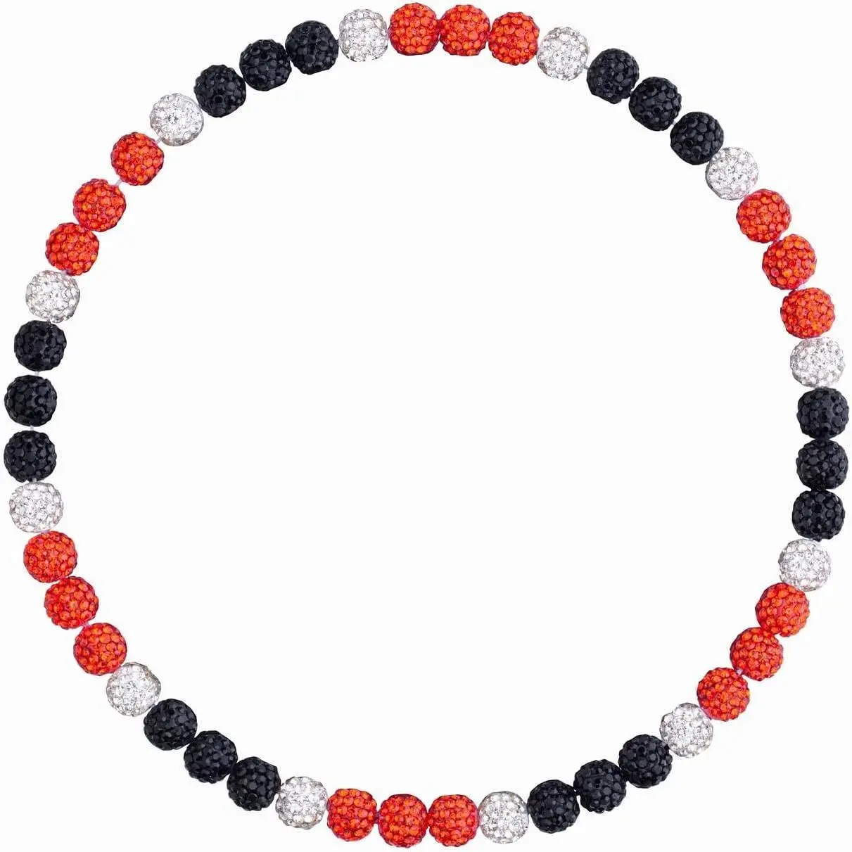KF5-HBL002 Baseball Necklace Beaded for Men, Bling Ice 16in/18in/20in Shiny Baseball Chain Stuff, Rhinestone Inspired Discoball Baseball Accessories Drip Necklaces Gifts for Player Team Lovers Father