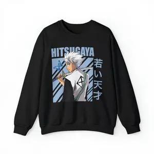 BLEACH Toshiro Hitsugaya Unisex Anime Crewneck Sweatshirt, Bleach Anime Sweater, Toshiro Hitsugaya Sweater, Bleach Manga, Anime Gift