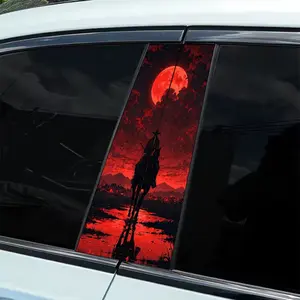 "Car Column Akatsuki Lone Ride Decorative Sticker" 2-piece B-pillar sticker, waterproof and scratch-resistant, suitable for all models - Audi, Honda, Mitsubishi, Ford, Volkswagen, BMW, Opel, Citroen; sedans, SUVs, MPVs