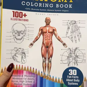 Human Anatomy Coloring Book: 100+ Illustrations & Facts in Anatomy Workbook for Adults, Medical Students, & Nurses Focused on Advanced Body Systems Learning Physiology
