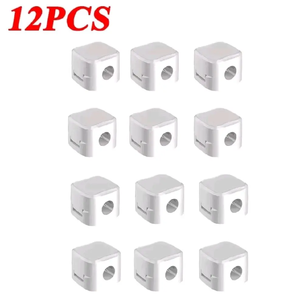 TT Life Solutions Value Pack - 12 Adhesive Cable Holders for Home, Office Cable Organization