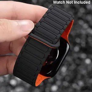 Silicone Magnetic Watch Band, Fashionable Watch Band for Apple Watch Band Ultra 2 46mm 49mm 44mm 40mm 42mm 41mm 45mm, Smart Watch Accessories, Wearable, Smart Watch Straps