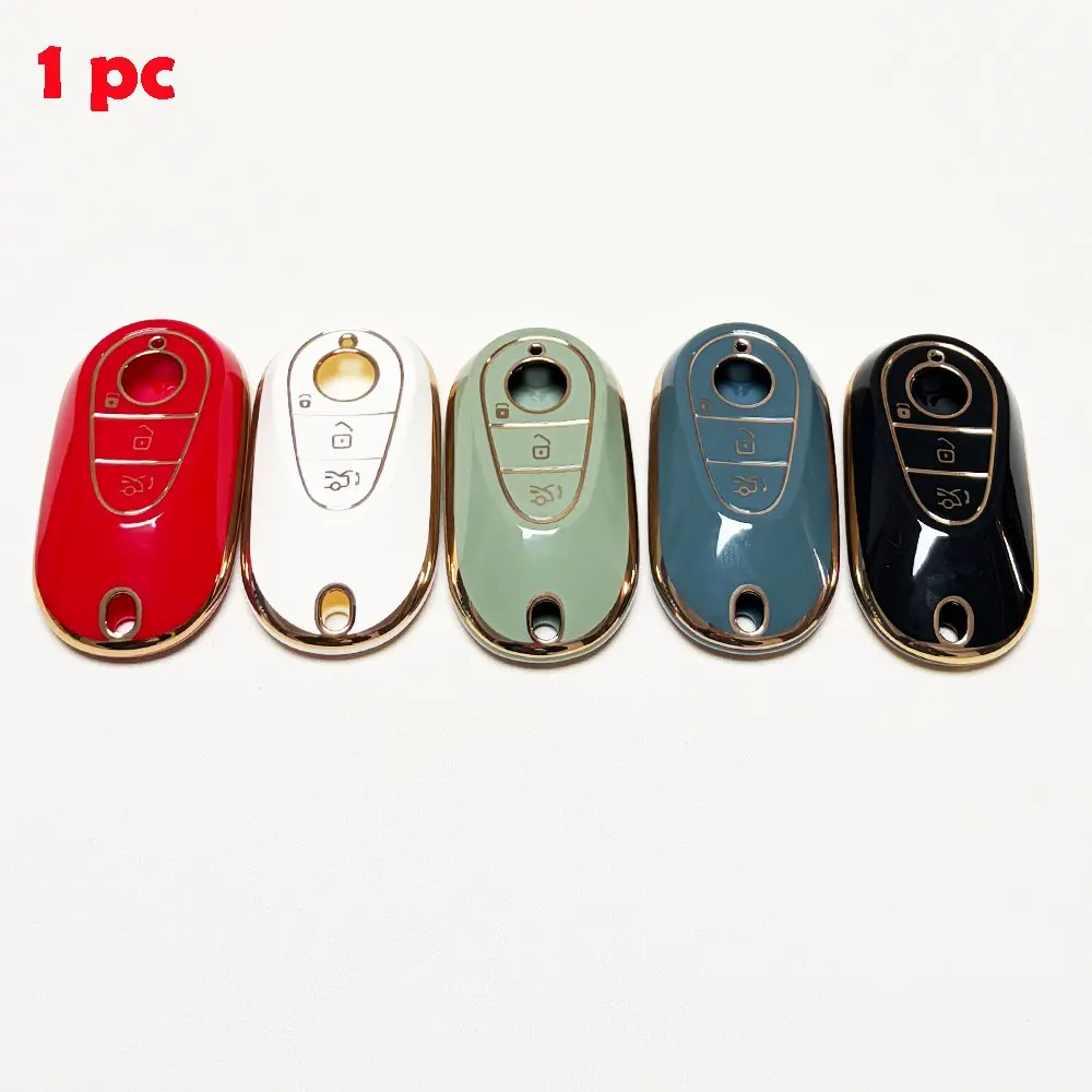 Soft Durable Tpu Key Cover for Mercedes-Benz Cars, Car Key Protector, Car Key Accessory, Protects Keys for C-Class, E-Class, S-Class, Glc300, C63, Eqe53, Sl63, SL43, S63, EQS450+, EQS580, EQS SUV, EQB, And for Maybach S-Class