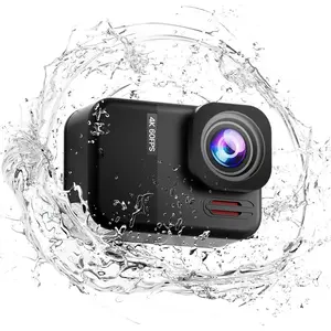 Action Camera 4K60fps Underwater - IPX7 10M  Action Cameras, 48MP Touchscreen  Camera with 6-Axis Stabilization, 8X Zoom WiFi Camera for Diving, Cycling, Outdoor
