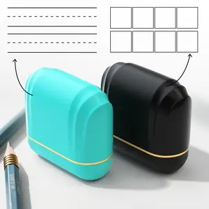 Rolling Stamp Grid Pattern Three-Line Design, Custom Book Stamp, Durable Rubber Seal for Artistic Projects & Personalized Gifts, Perfect for Craft Enthusiasts