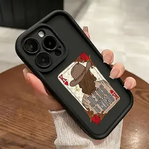 Jesus King Playing Card Phone Case， Retro Western Rose Style for iPhone 17 16 15 14 13 12 11 Plus Pro Max， Unique Spiritual Gift.