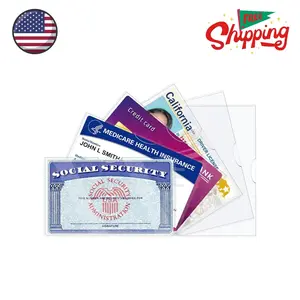 6 Pack Social Security Card Protector Sleeves, Ultra Clear & Durable 31Mil Waterproof