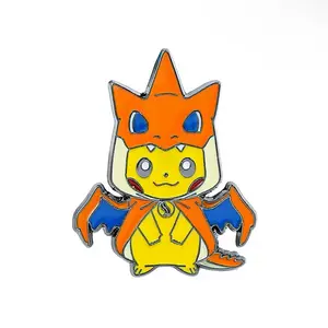 Pikachu Poncho Charizard Pokemon Enamel Pin
