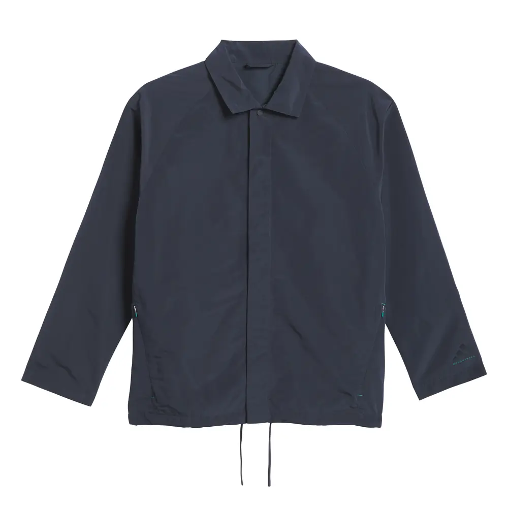 adidas Mens Coach Jacket Gender Neutral Basketball Athletic Outerwear Casual Full Zip - Blue