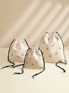 Blueberry Pattern Drawstring Bag, Multi-Purpose Storage Bag, Portable Travel Dustproof Bag, Mommy Diaper Bag, Jewelry Cosmetic Gift Bag