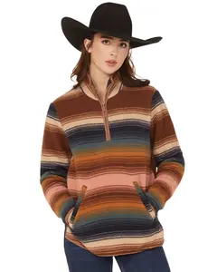 Wrangler Women's Striped Sherpa Pullover - 112367282