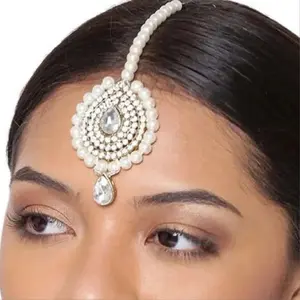 Imitation Pearl Forehead Chain Tikka Indian Head Accessories