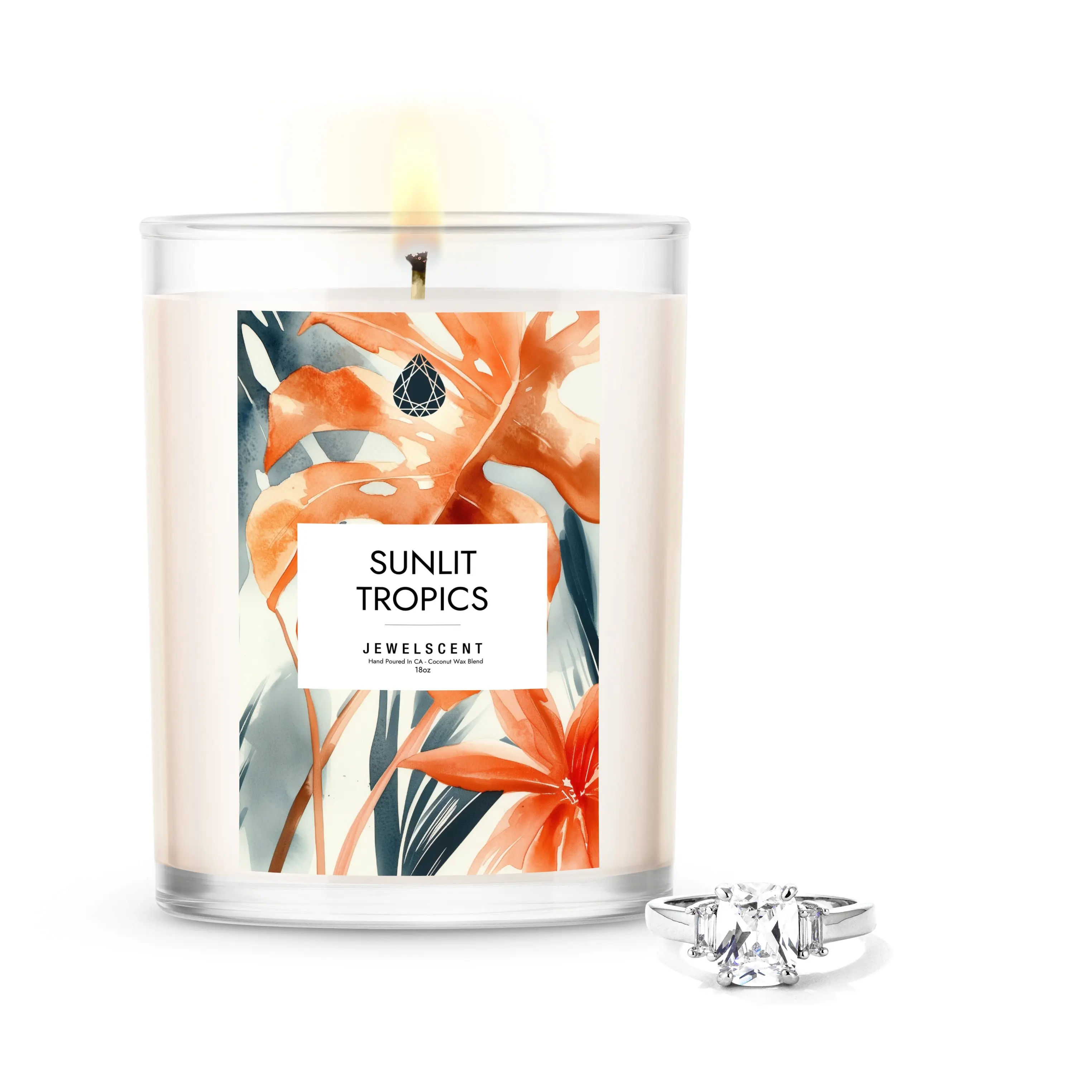 Sunlit Tropics 18oz Mystery Jewelry Candle Sunlit Tropics 18oz Mystery Jewelry Candle