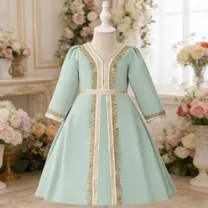 63 girl dress dress Dubai Middle East long sleeved embroidered small and medium-sized dress dress