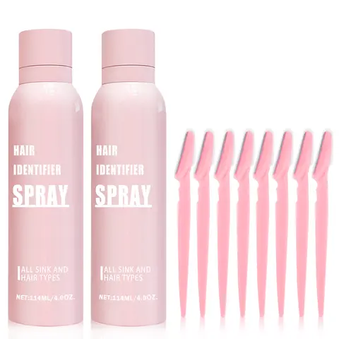 QIUFSSE Women's Alcohol-Free Hydrating Hair Removal Spray (2 Pcs, 2 Bottles, 114ml) - Moisturizer, Smooth Results, No Harmful Additives, Hair Identifier Feature, Face & Body Care for Shaving & Dermaplaning, All Skin Types Wax
