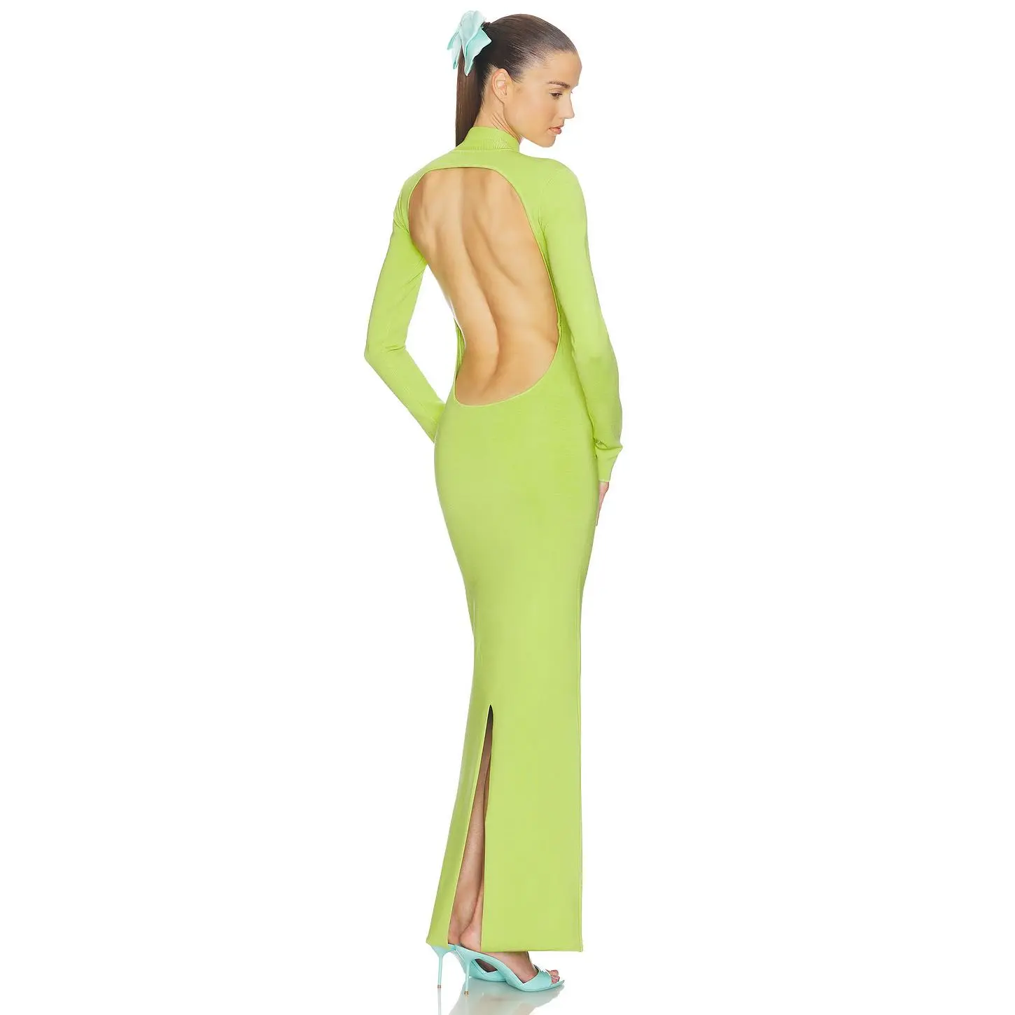 kim lime green dress Lime Green Sequin Mini Party Dress by Kim Shui