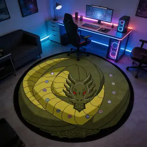 Anime Collector's Anti-Slip Rug, Handmade Quality Tufted Sculptural Design Art Mat, Durable Construction Carpet for Anime Fans, Non-Toxic Material, Soft Area Rug, Anime Collectible