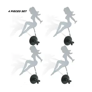 4 pieces set Chrome Plastic Waving Lady, Premium Quality