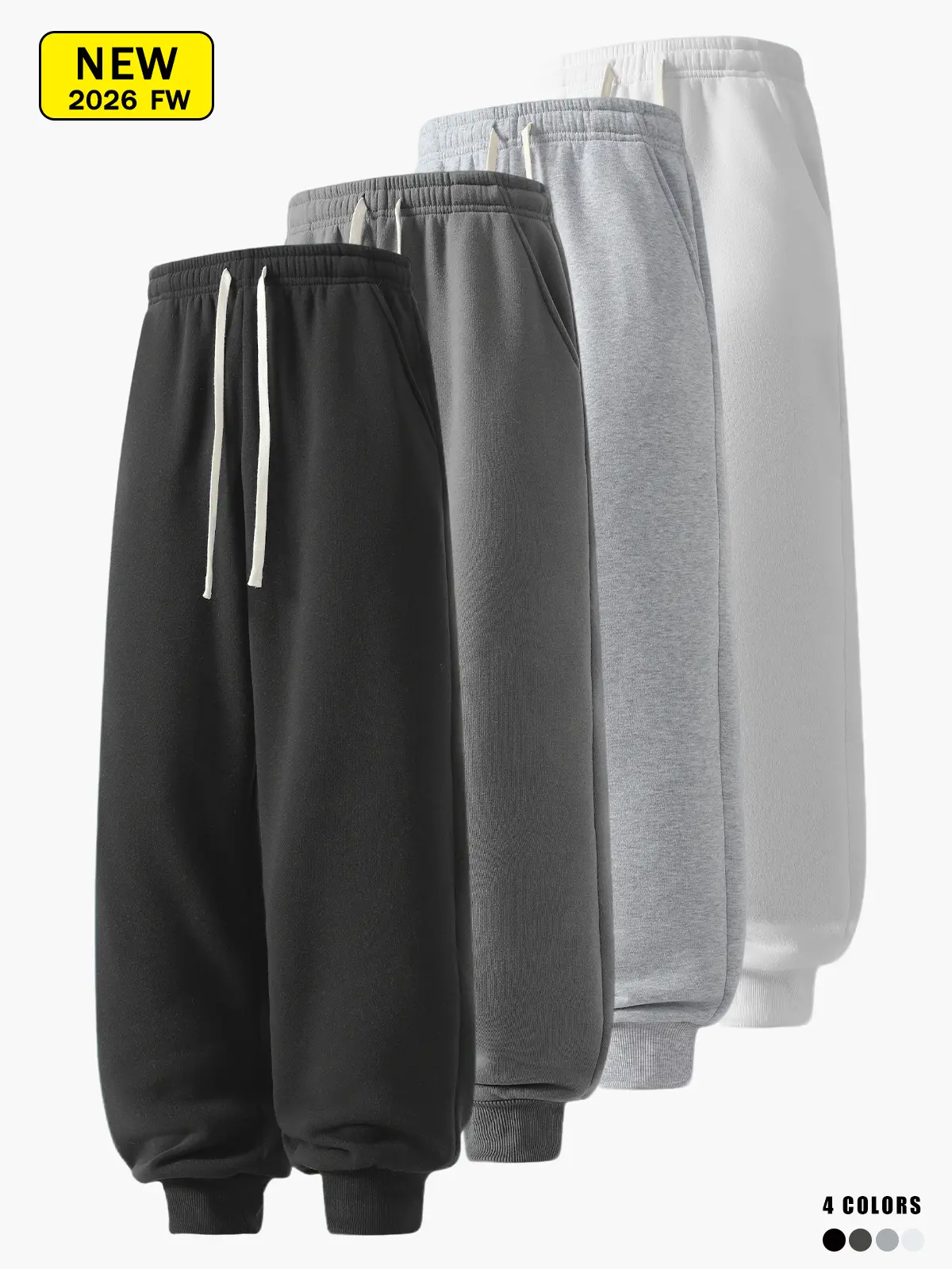 Men’s casual jogger sweatpants for spring and autumn, loose fit, breathable, soft and skin-friendly, comfortable