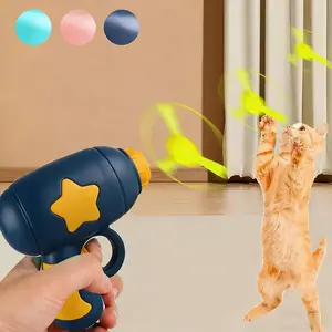 6-Piece Cat Dog Hunting Toy Set, Interactive Fly Disc Launcher, Indoor Outdoor Pet Toys, Fun Training Gear for Small Dogs Cats