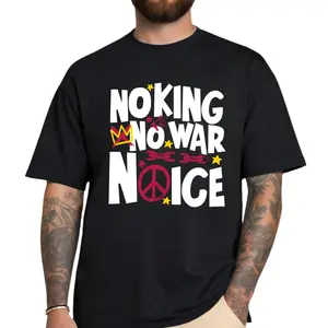 No King No War No Ice TShirt, Anti Trump Shirt, Protest Shirt, Social Message Shirt, No Ice Shirt, Gift For Democrats, Full Colors