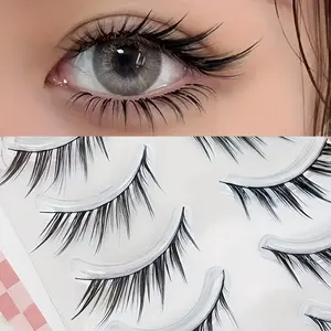 Lightweight Fox-eye False Eyelashes – Natural All-in-one Design for Everyday Wear and Parties, Extended At The Ends, Beginner-friendly, Perfect for Halloween and Cosplay, Cute Lashes, Party Eye Makeup, Voluminous and Curled Style.