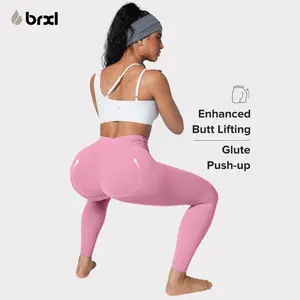 BRXL【Discount for live】No Front Seam 25" Women's High Waisted Leggings Buttery Soft Adjustable Length Pockets Workout Yoga Gym Pilates Fitness Training Pant with Practical Pocket Design and Comfortable Fit-brxl-3