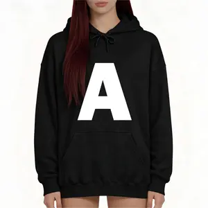 Letter A Monogram Hoodie – Comfortable Long Sleeve Alphabet Sweatshirt