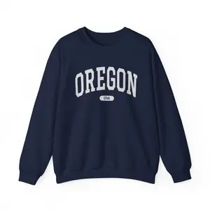 Oregon Sweatshirt - Pacific Northwest Crewneck Jumper, Portland Pullover, PNW Gift for Hiker, Nature Lover, Oregonian Apparel, Mountain