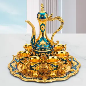 8-Piece Russian Wine Set, Home Decorative Wine Accessories, Wine Cups, European Vintage Creative Wedding Gifts