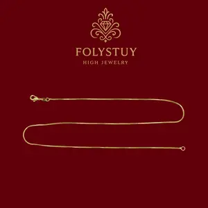 [1.2mm-It is 17.52 inches long][FOLYSTUY (Y152)] Snake bone chain necklace, unisex, for everyday wear, fashionable accessory.