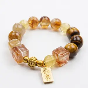 Earth Element Crystal Healing Bracelet - Custom Made, 1-on-1 Live Consultation Mandatory, Handmade Spiritual Energy Jewelry, No Order Without Prior Communication Abundance Stability
